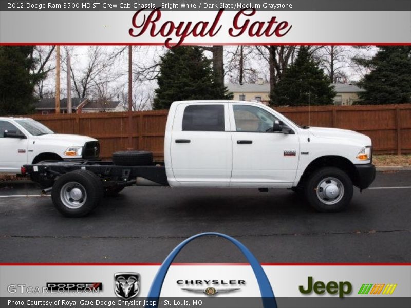Bright White / Dark Slate/Medium Graystone 2012 Dodge Ram 3500 HD ST Crew Cab Chassis