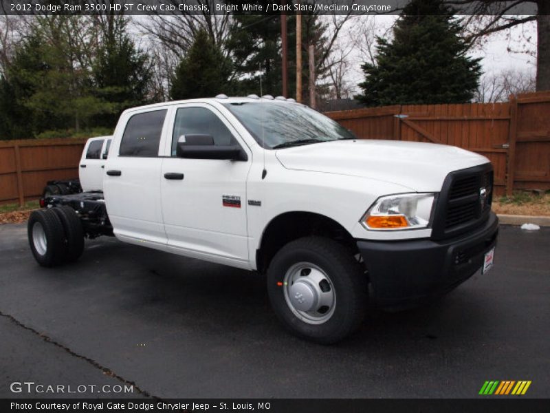 Bright White / Dark Slate/Medium Graystone 2012 Dodge Ram 3500 HD ST Crew Cab Chassis