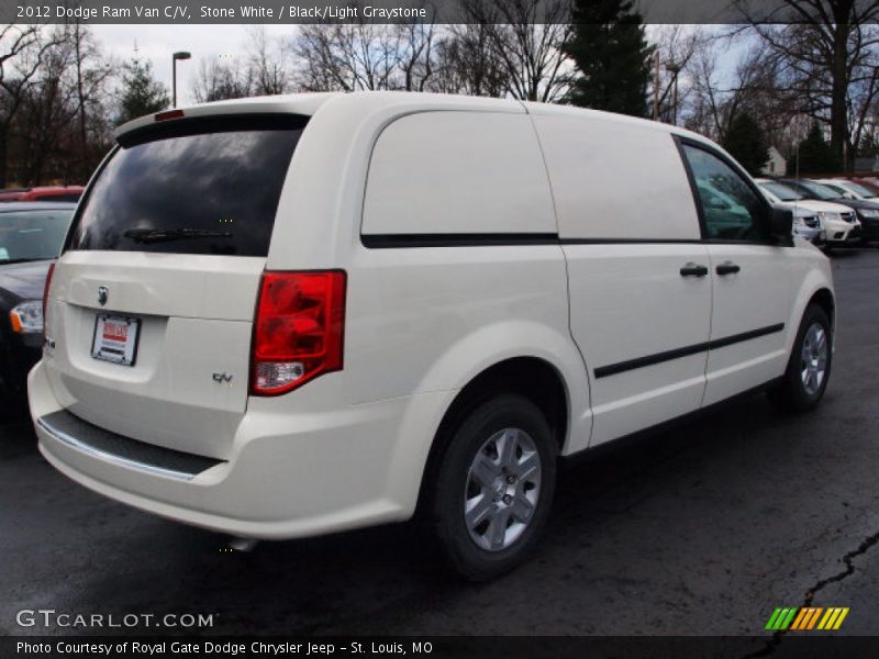 Stone White / Black/Light Graystone 2012 Dodge Ram Van C/V