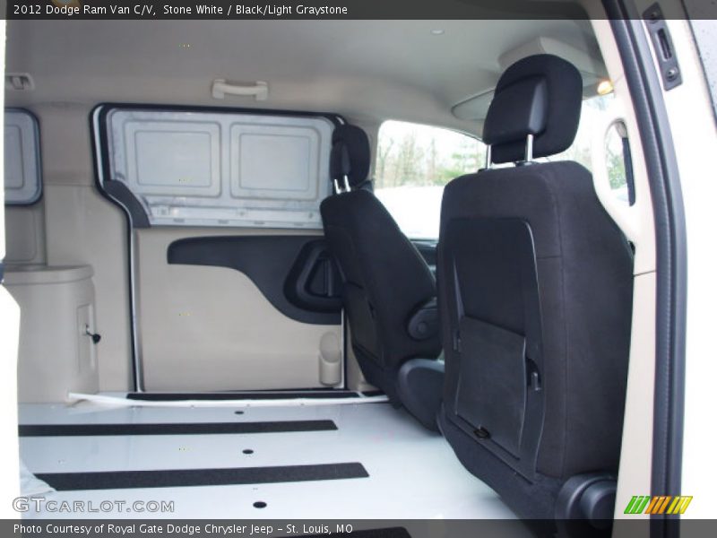 Stone White / Black/Light Graystone 2012 Dodge Ram Van C/V