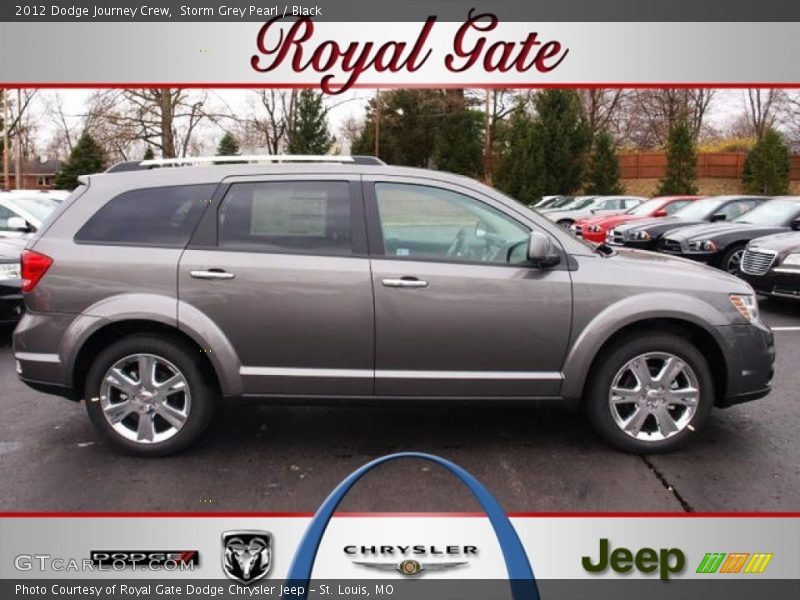 Storm Grey Pearl / Black 2012 Dodge Journey Crew