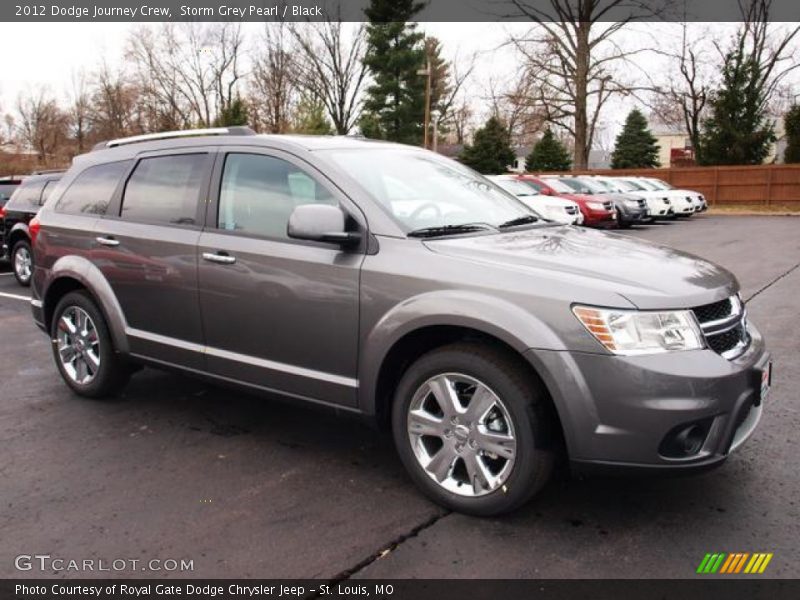 Storm Grey Pearl / Black 2012 Dodge Journey Crew