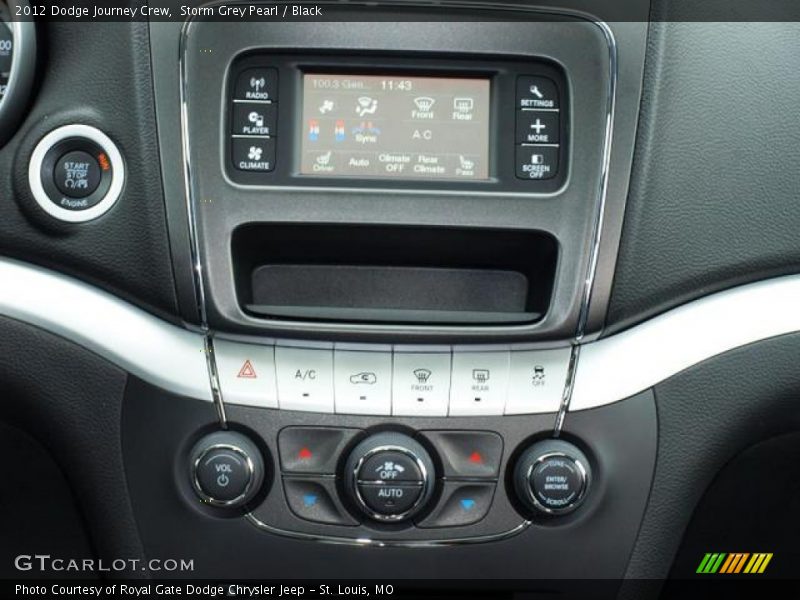 Storm Grey Pearl / Black 2012 Dodge Journey Crew