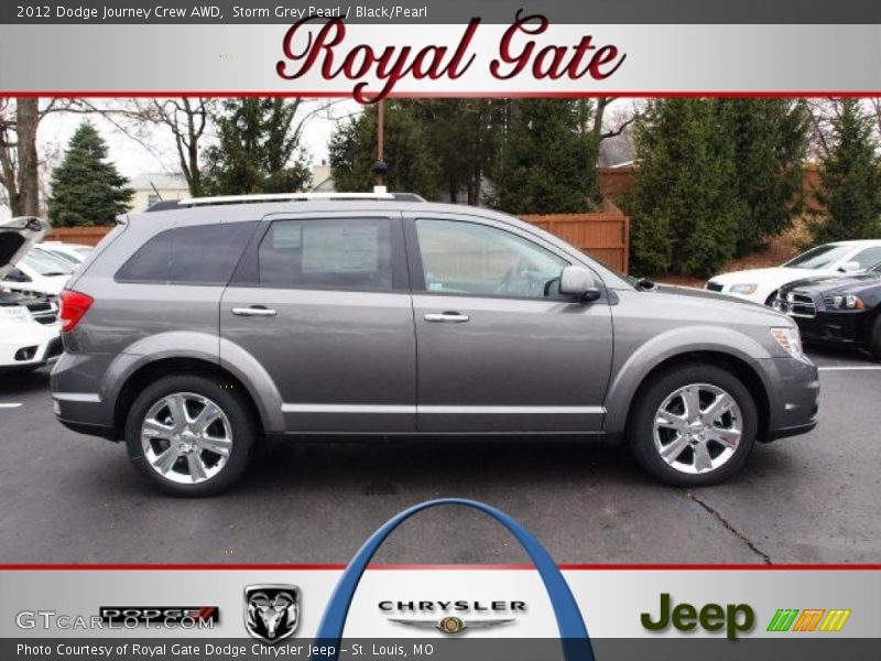 Storm Grey Pearl / Black/Pearl 2012 Dodge Journey Crew AWD