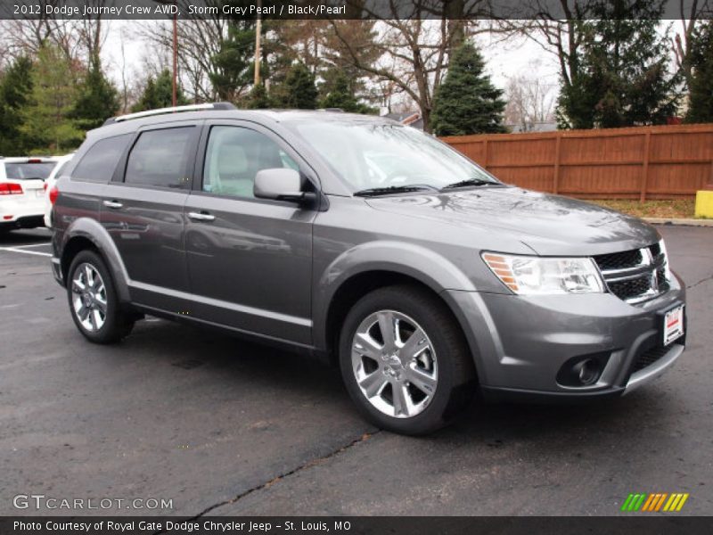 Storm Grey Pearl / Black/Pearl 2012 Dodge Journey Crew AWD