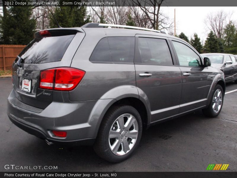 Storm Grey Pearl / Black/Pearl 2012 Dodge Journey Crew AWD