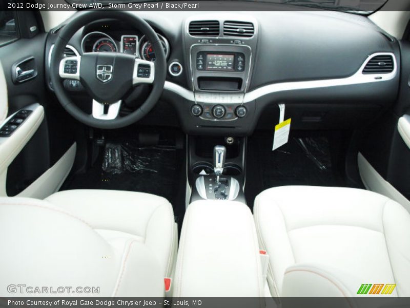 Storm Grey Pearl / Black/Pearl 2012 Dodge Journey Crew AWD