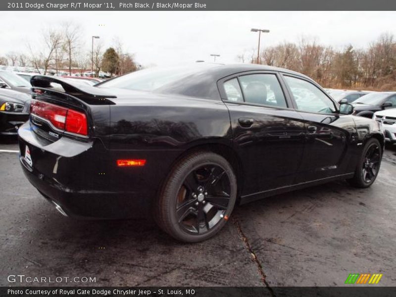 Pitch Black / Black/Mopar Blue 2011 Dodge Charger R/T Mopar '11