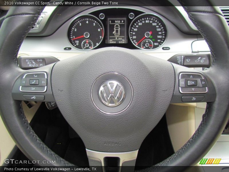 Candy White / Cornsilk Beige Two Tone 2010 Volkswagen CC Sport
