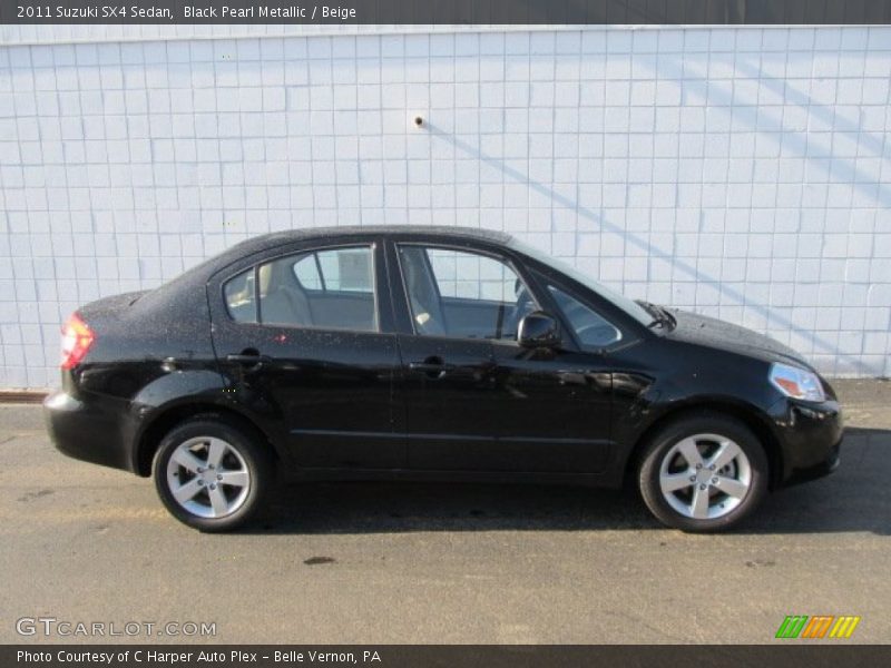 Black Pearl Metallic / Beige 2011 Suzuki SX4 Sedan