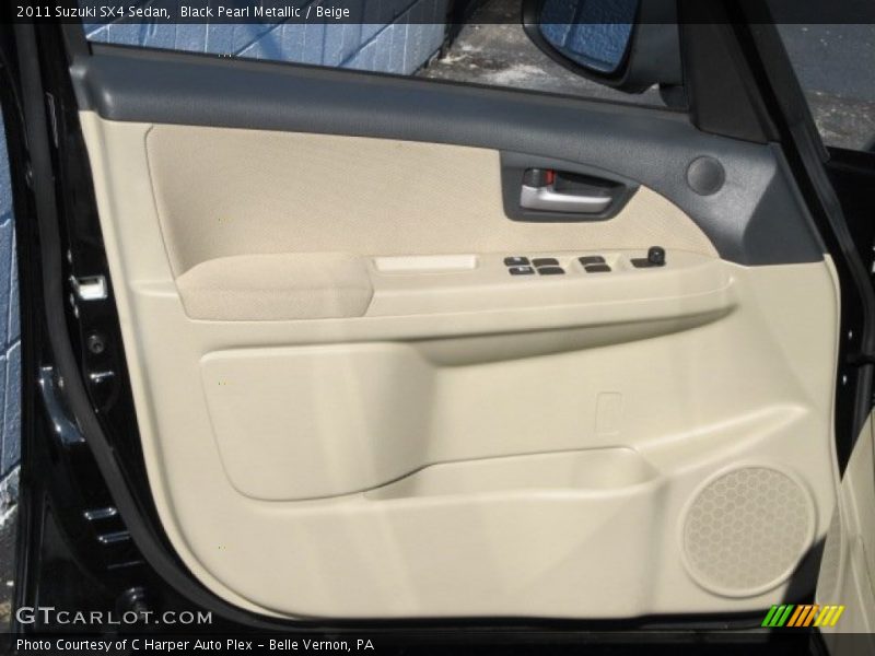 Black Pearl Metallic / Beige 2011 Suzuki SX4 Sedan