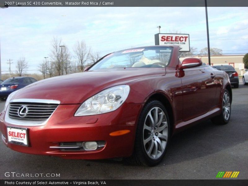 Matador Red Mica / Camel 2007 Lexus SC 430 Convertible