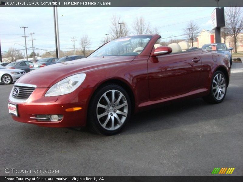 Matador Red Mica / Camel 2007 Lexus SC 430 Convertible