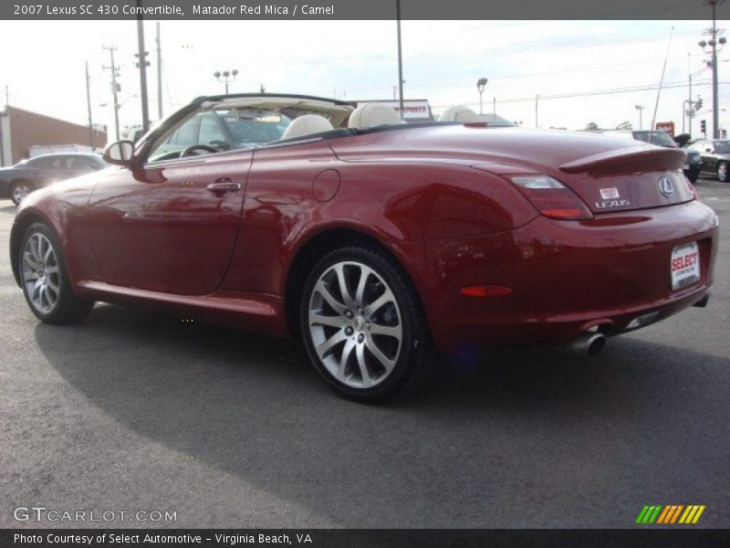 Matador Red Mica / Camel 2007 Lexus SC 430 Convertible