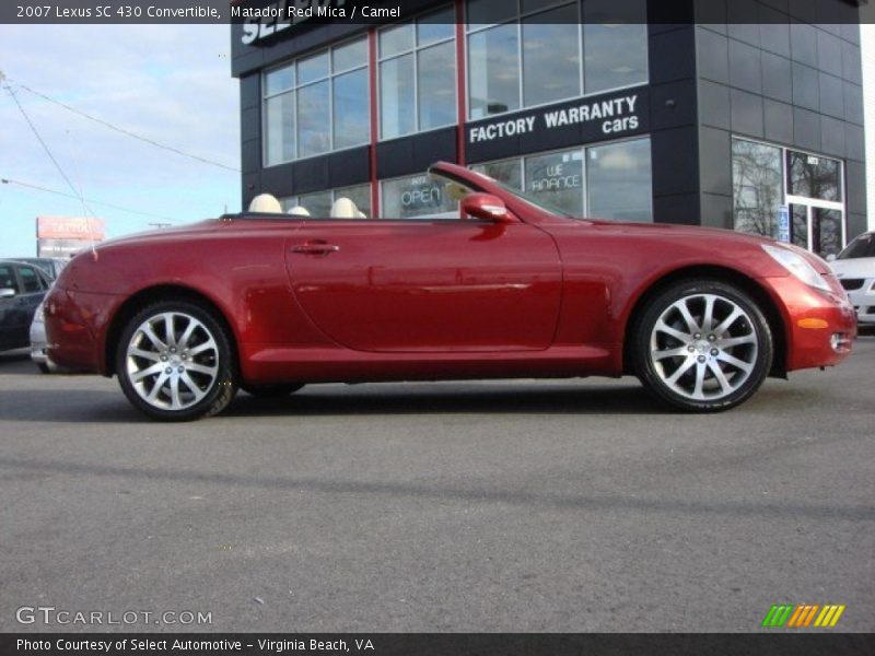 Matador Red Mica / Camel 2007 Lexus SC 430 Convertible