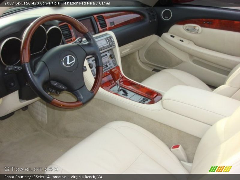 Matador Red Mica / Camel 2007 Lexus SC 430 Convertible
