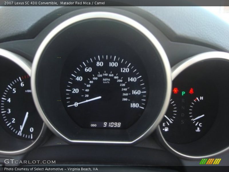 Matador Red Mica / Camel 2007 Lexus SC 430 Convertible