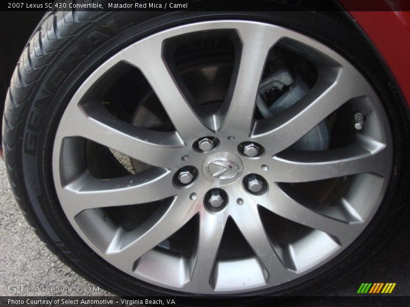 Matador Red Mica / Camel 2007 Lexus SC 430 Convertible
