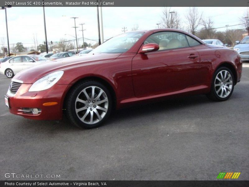 Matador Red Mica / Camel 2007 Lexus SC 430 Convertible