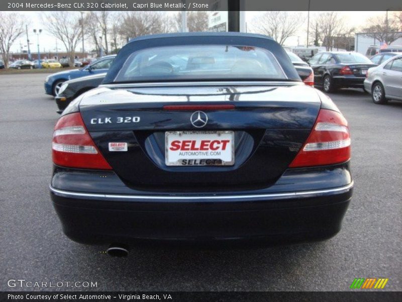 Capri Blue Metallic / Stone 2004 Mercedes-Benz CLK 320 Cabriolet