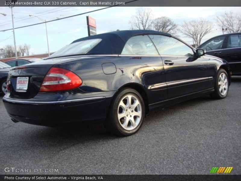 Capri Blue Metallic / Stone 2004 Mercedes-Benz CLK 320 Cabriolet