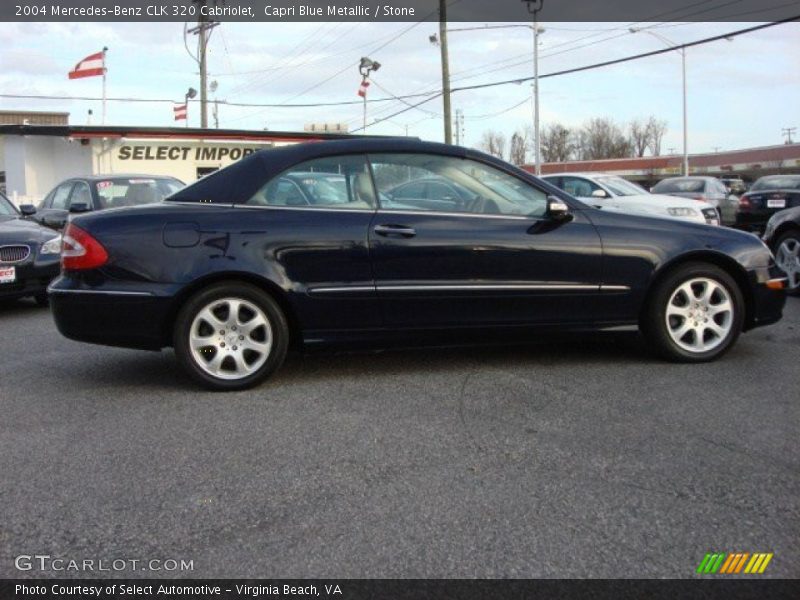 Capri Blue Metallic / Stone 2004 Mercedes-Benz CLK 320 Cabriolet