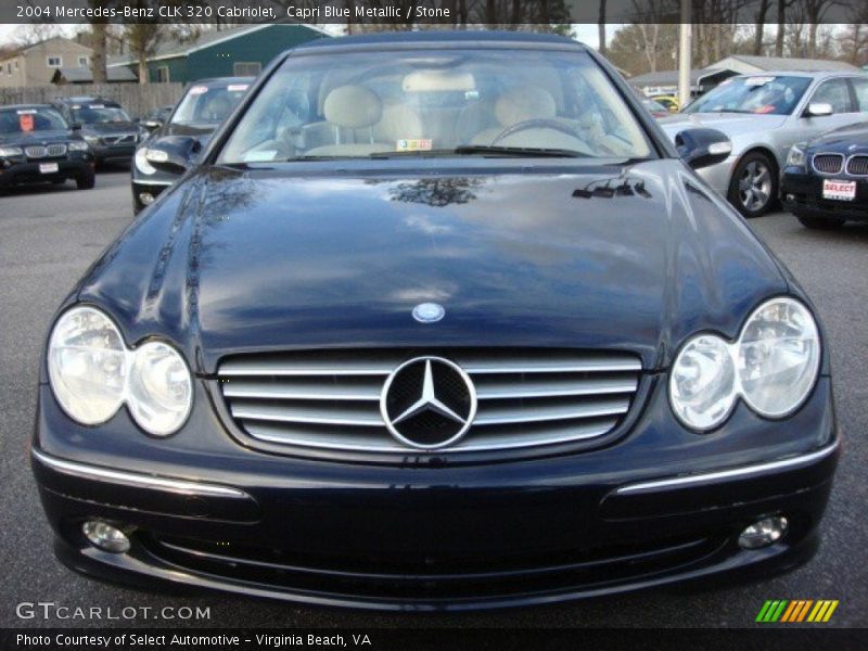 Capri Blue Metallic / Stone 2004 Mercedes-Benz CLK 320 Cabriolet