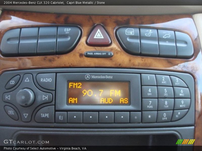 Capri Blue Metallic / Stone 2004 Mercedes-Benz CLK 320 Cabriolet