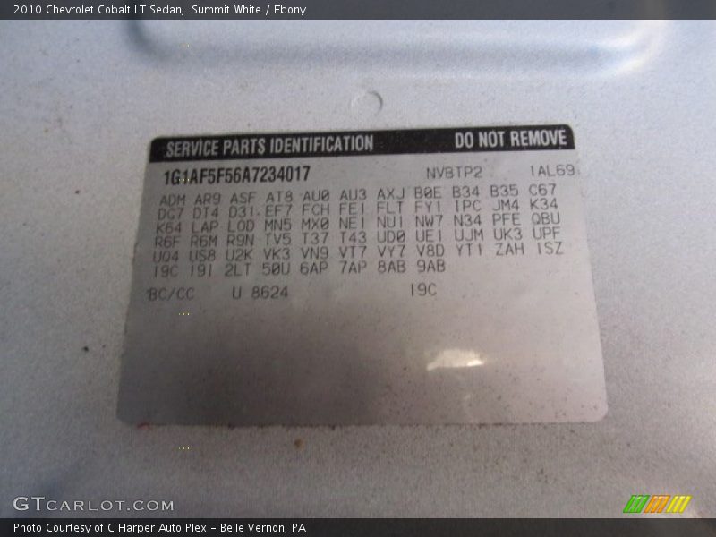 Summit White / Ebony 2010 Chevrolet Cobalt LT Sedan