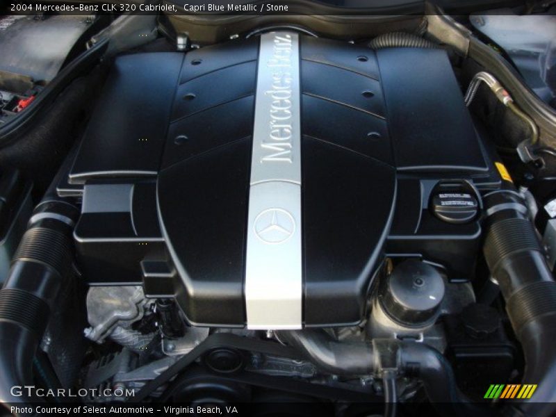 Capri Blue Metallic / Stone 2004 Mercedes-Benz CLK 320 Cabriolet