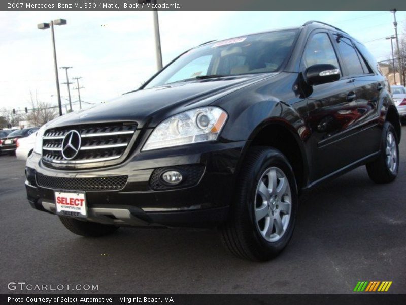 Black / Macadamia 2007 Mercedes-Benz ML 350 4Matic