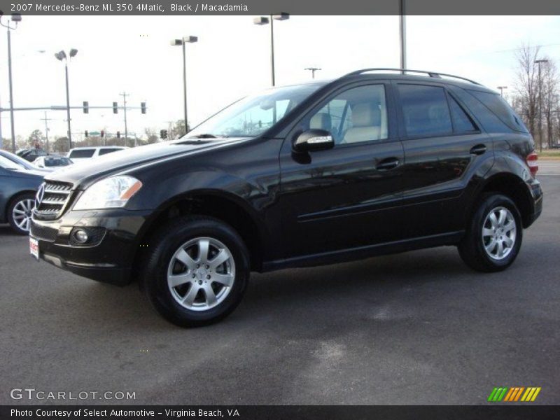 Black / Macadamia 2007 Mercedes-Benz ML 350 4Matic