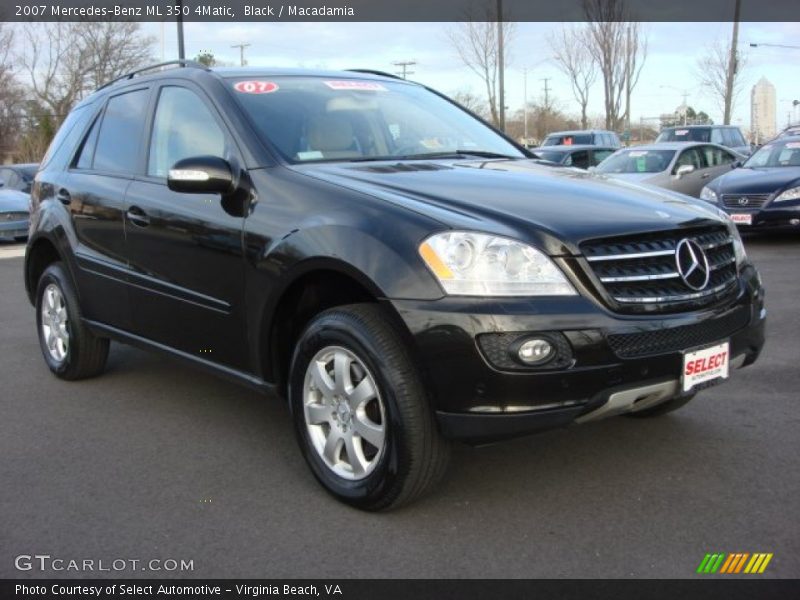 Black / Macadamia 2007 Mercedes-Benz ML 350 4Matic