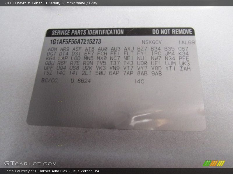 Summit White / Gray 2010 Chevrolet Cobalt LT Sedan