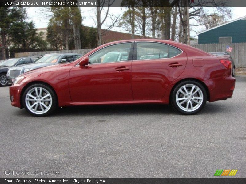 Matador Red Mica / Cashmere 2007 Lexus IS 350