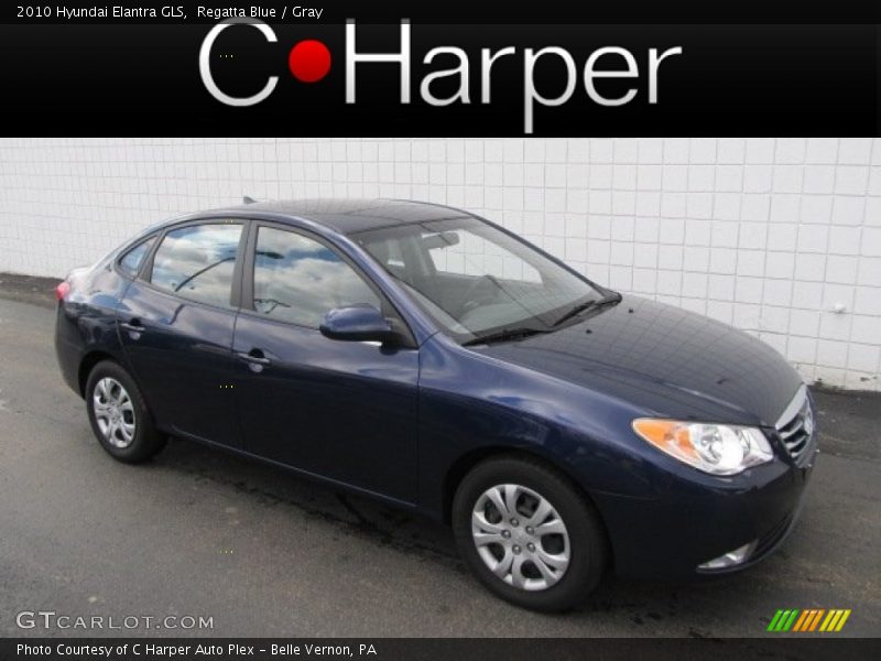 Regatta Blue / Gray 2010 Hyundai Elantra GLS
