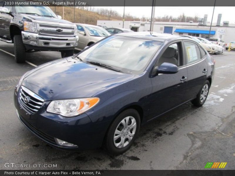 Regatta Blue / Gray 2010 Hyundai Elantra GLS