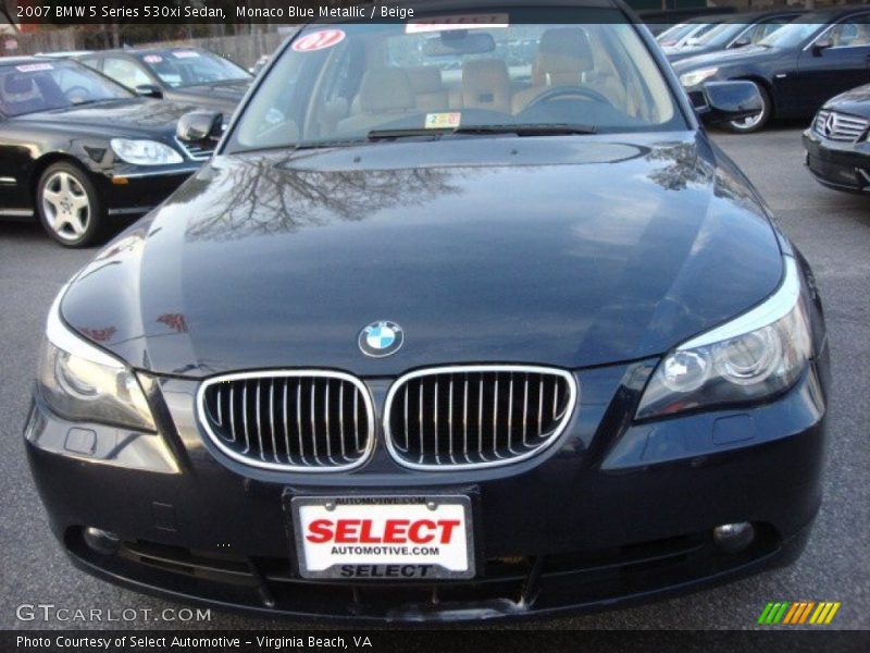 Monaco Blue Metallic / Beige 2007 BMW 5 Series 530xi Sedan