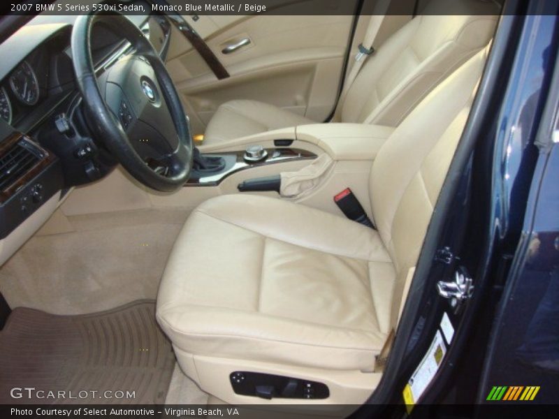Monaco Blue Metallic / Beige 2007 BMW 5 Series 530xi Sedan