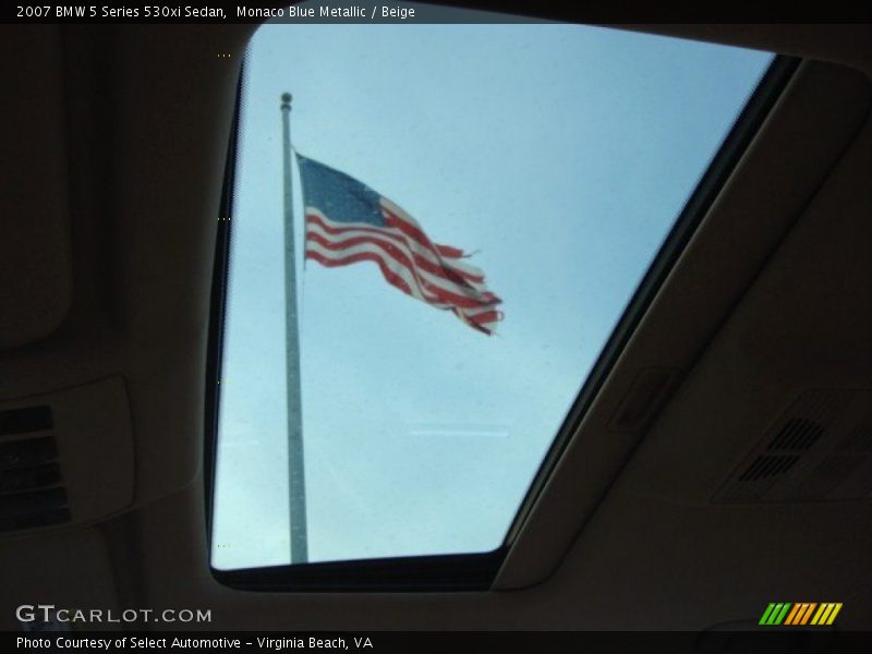 Monaco Blue Metallic / Beige 2007 BMW 5 Series 530xi Sedan