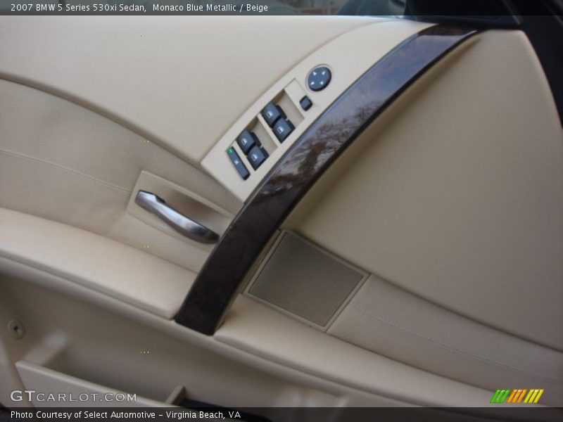 Monaco Blue Metallic / Beige 2007 BMW 5 Series 530xi Sedan