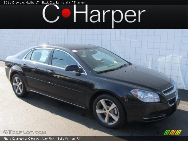 Black Granite Metallic / Titanium 2011 Chevrolet Malibu LT