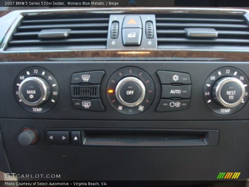 Monaco Blue Metallic / Beige 2007 BMW 5 Series 530xi Sedan