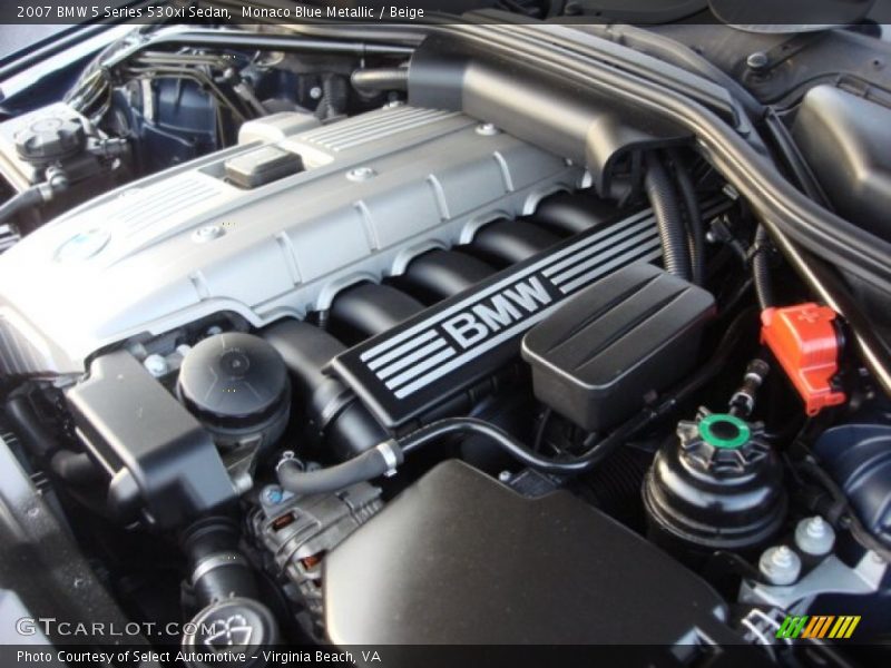 Monaco Blue Metallic / Beige 2007 BMW 5 Series 530xi Sedan