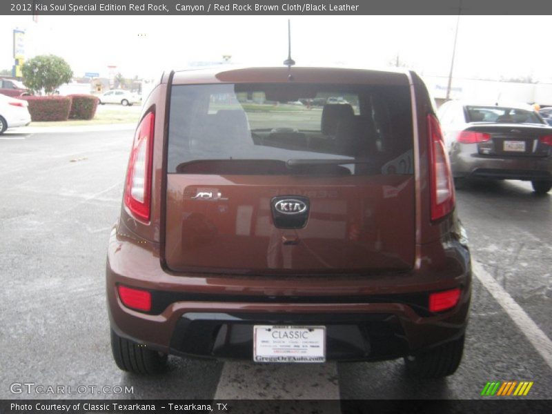 Canyon / Red Rock Brown Cloth/Black Leather 2012 Kia Soul Special Edition Red Rock