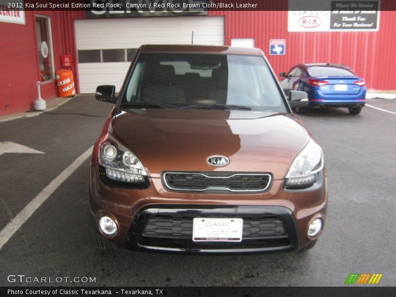 Canyon / Red Rock Brown Cloth/Black Leather 2012 Kia Soul Special Edition Red Rock