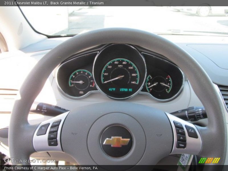 Black Granite Metallic / Titanium 2011 Chevrolet Malibu LT