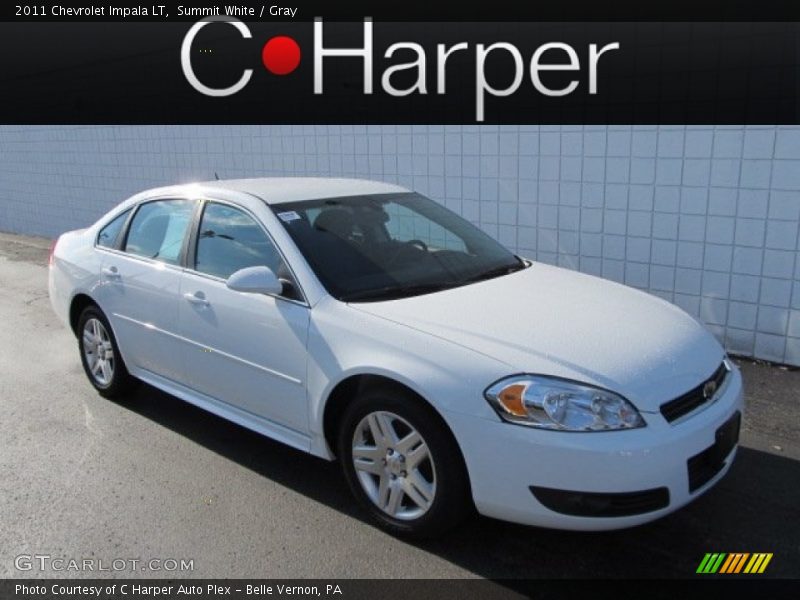 Summit White / Gray 2011 Chevrolet Impala LT