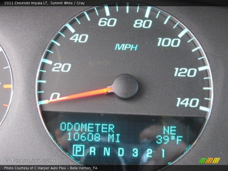 Summit White / Gray 2011 Chevrolet Impala LT