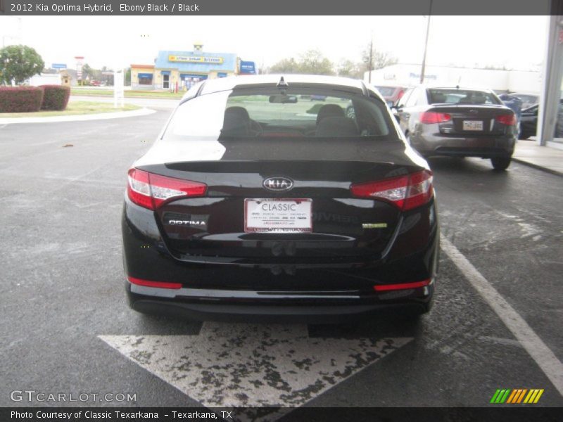 Ebony Black / Black 2012 Kia Optima Hybrid